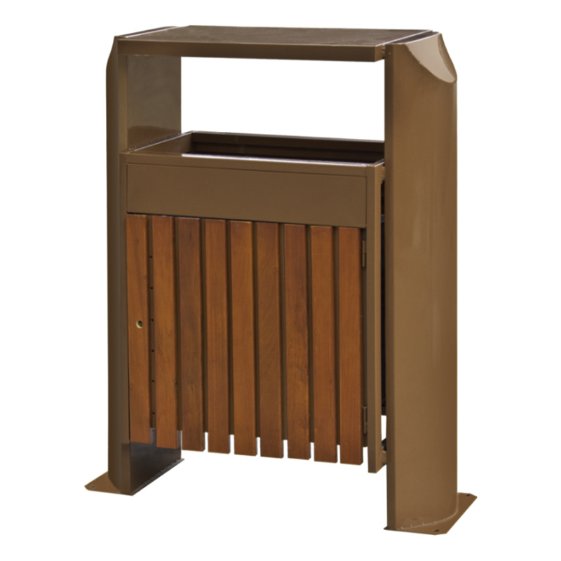 鋼木(mù)垃圾桶