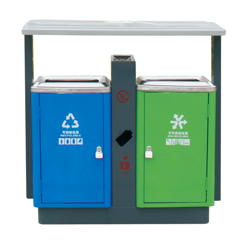 Steel plate garbage bin